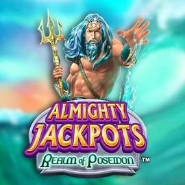 Almighty Jackpots – Realm of Poseidon online game logo by Novomatic on 500-casinos.org