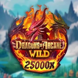 Dragons of Arcane Wild slot logo by Foxium at 500 Casino