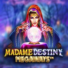 Madame Destiny Megaways online game logo by Pragmatic Play on 500-casinos.org