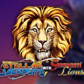 Jackpots logo of Stellar Jackpots with Serengeti Lions from Lightning Box Game at 500 Casino
