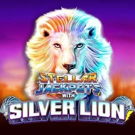 Stellar Jackpots with Silver Lion slot icon by Lightning Box Game, available at 500 Casino